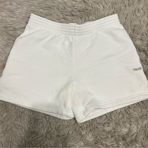 Aritzia White TNA Sweatfleece Perfect Fit Sweatshorts